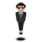 Man in Business Suit Levitating - Light emoji on Apple